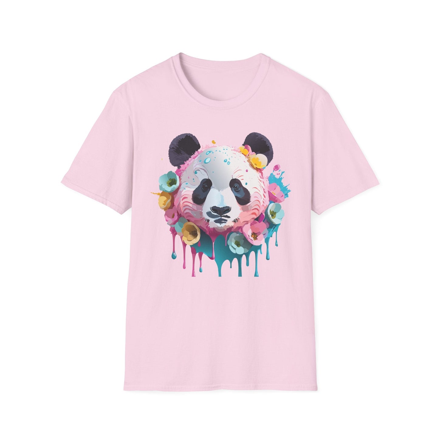 Panda Shirt Unisex T Shirt Graphic Tee Animal Print Gildan Softstyle 64000 100 Percent Cotton