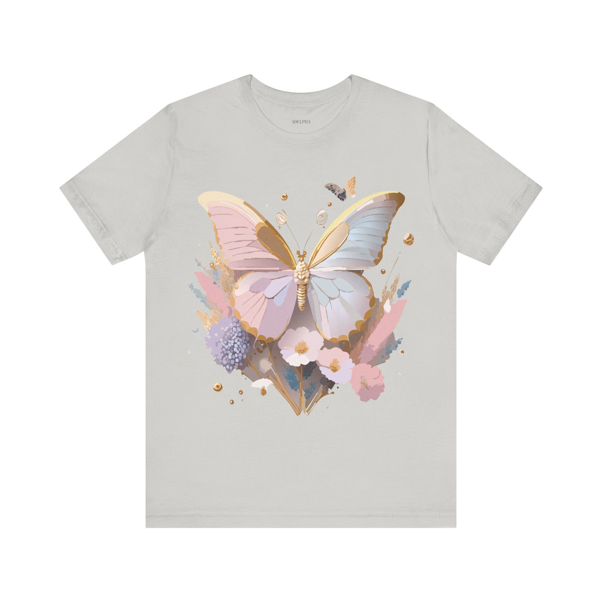 Butterfly Graphic Unisex Cotton Bella+Canvas Tee with Art Design n99