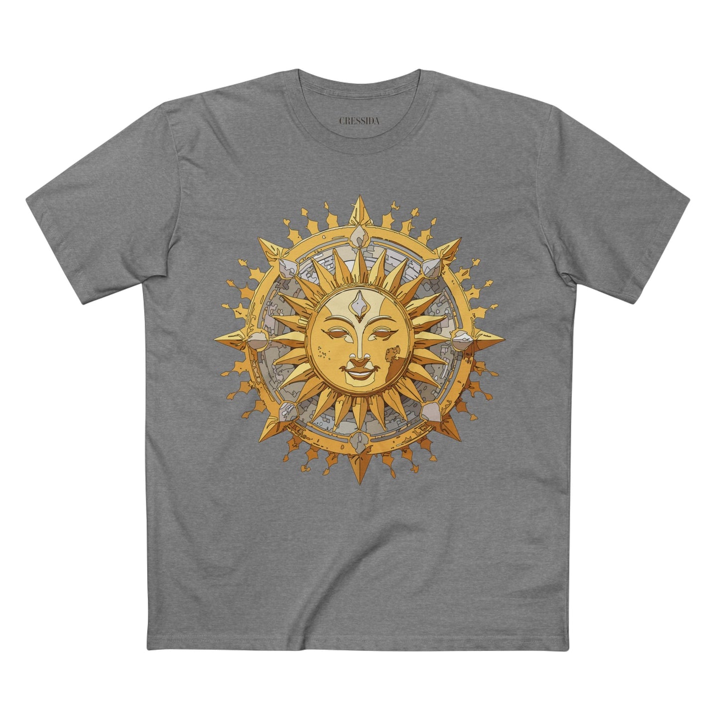Gold Sun Graphic Unisex 100 Cotton T-Shirt with Golden Art Design 15