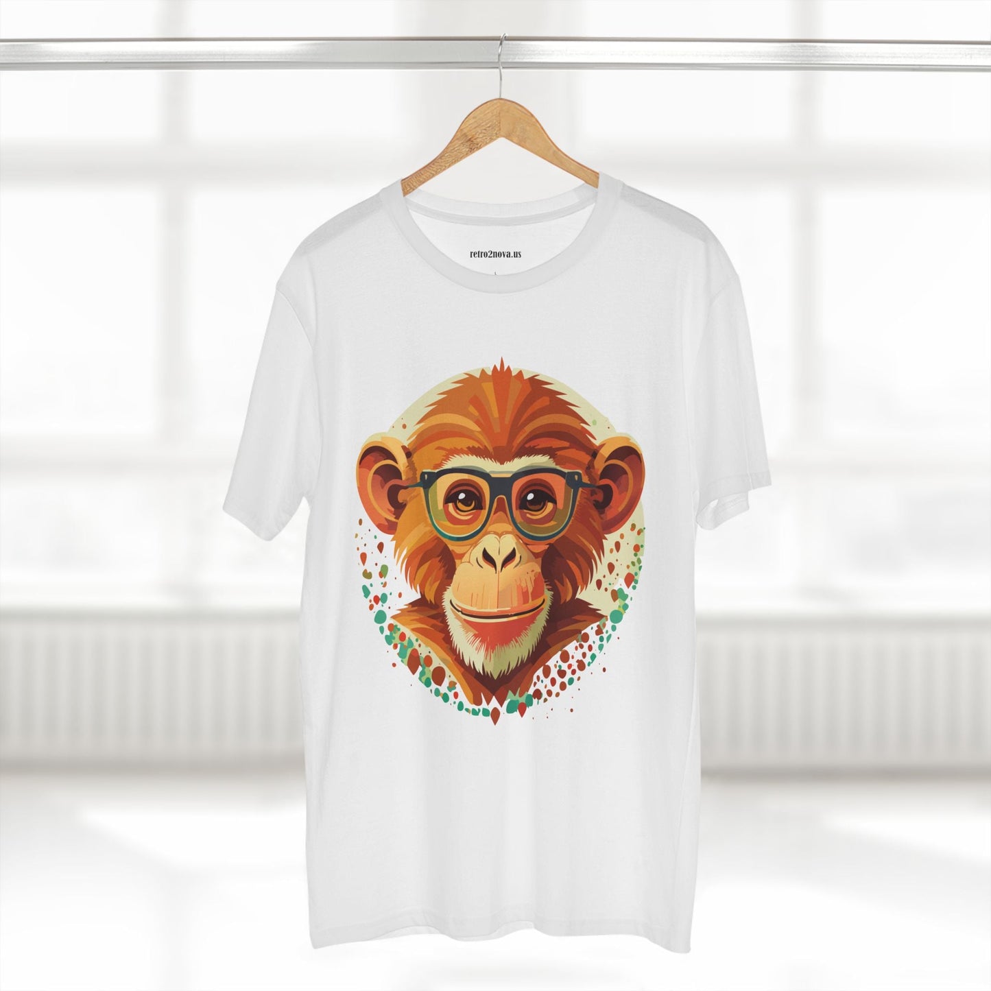 Monkey Shirt Animal Shirt Unisex Premium Cotton Tee With Original Art Design By Retro2Nova For Everyday Comfort