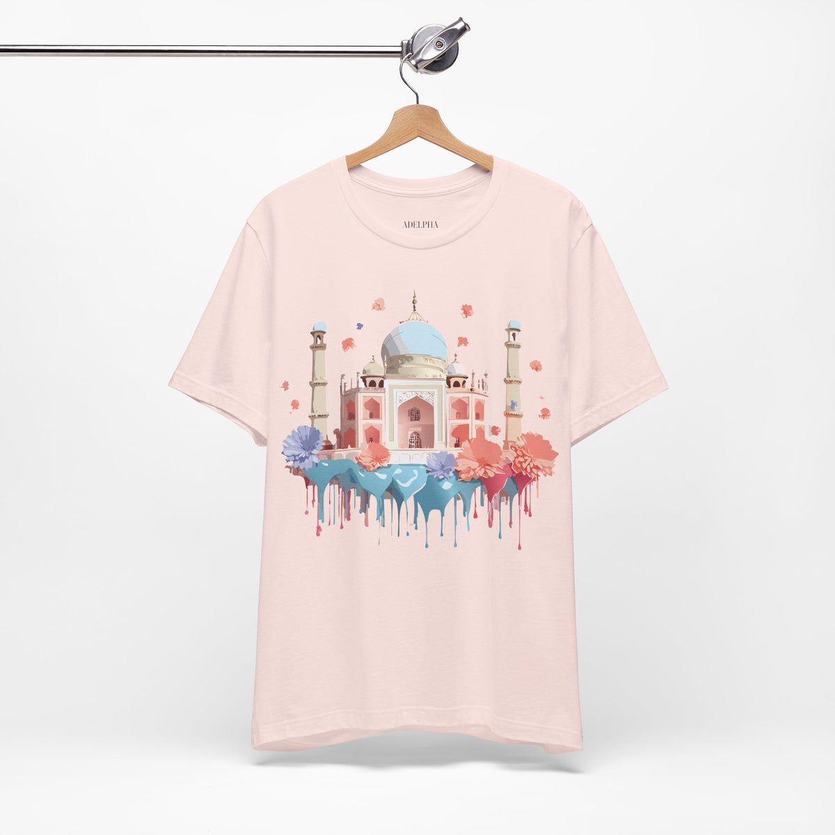 Unisex Cotton Bella+Canvas Tee with Taj Mahal