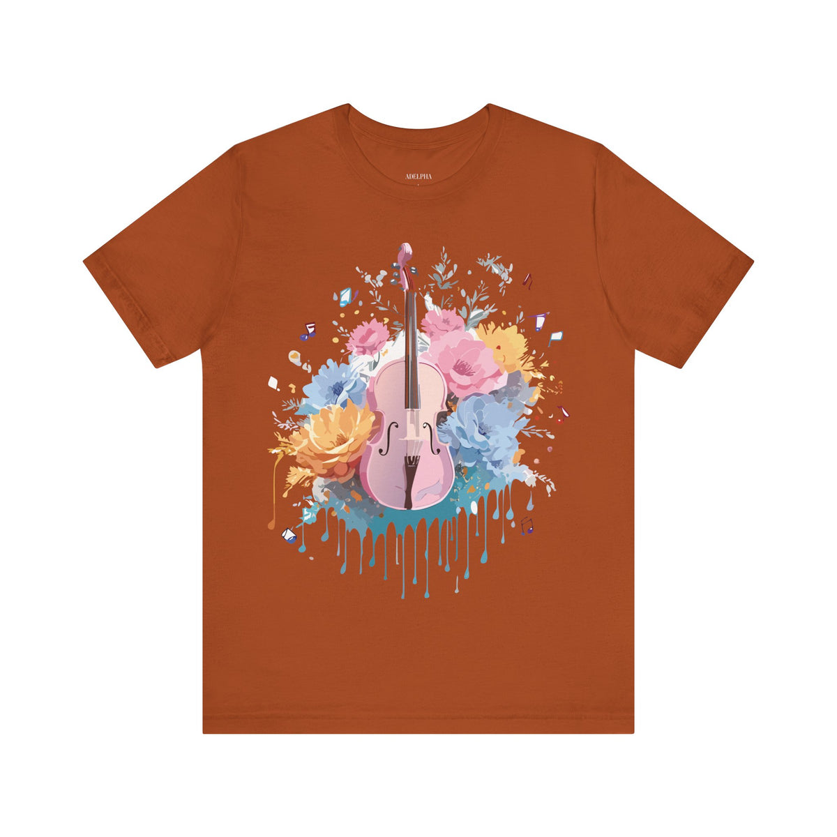 Music Graphic Unisex Cotton Bella+Canvas Tee with Art Design n180