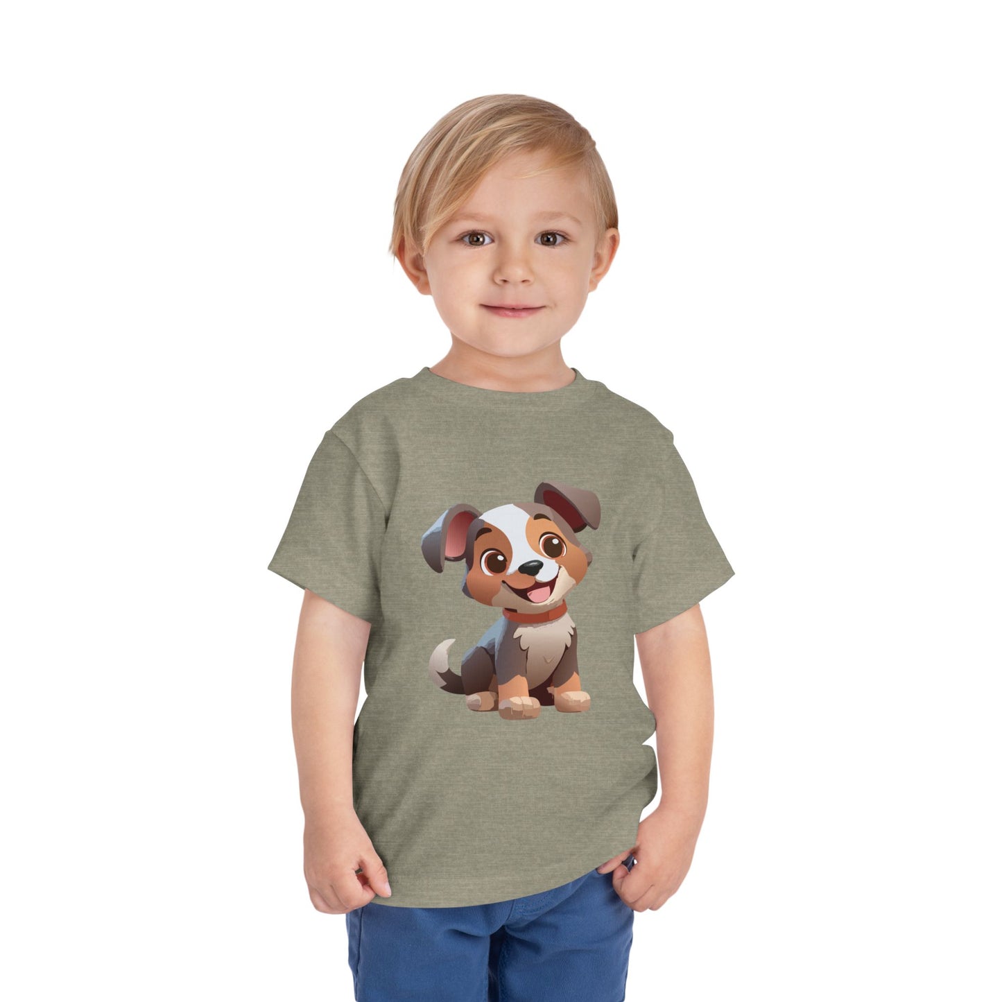 Bonita camiseta de manga corta para niños pequeños con diseño de cachorro: regalo adorable para amantes de las mascotas (2 a 5 años)