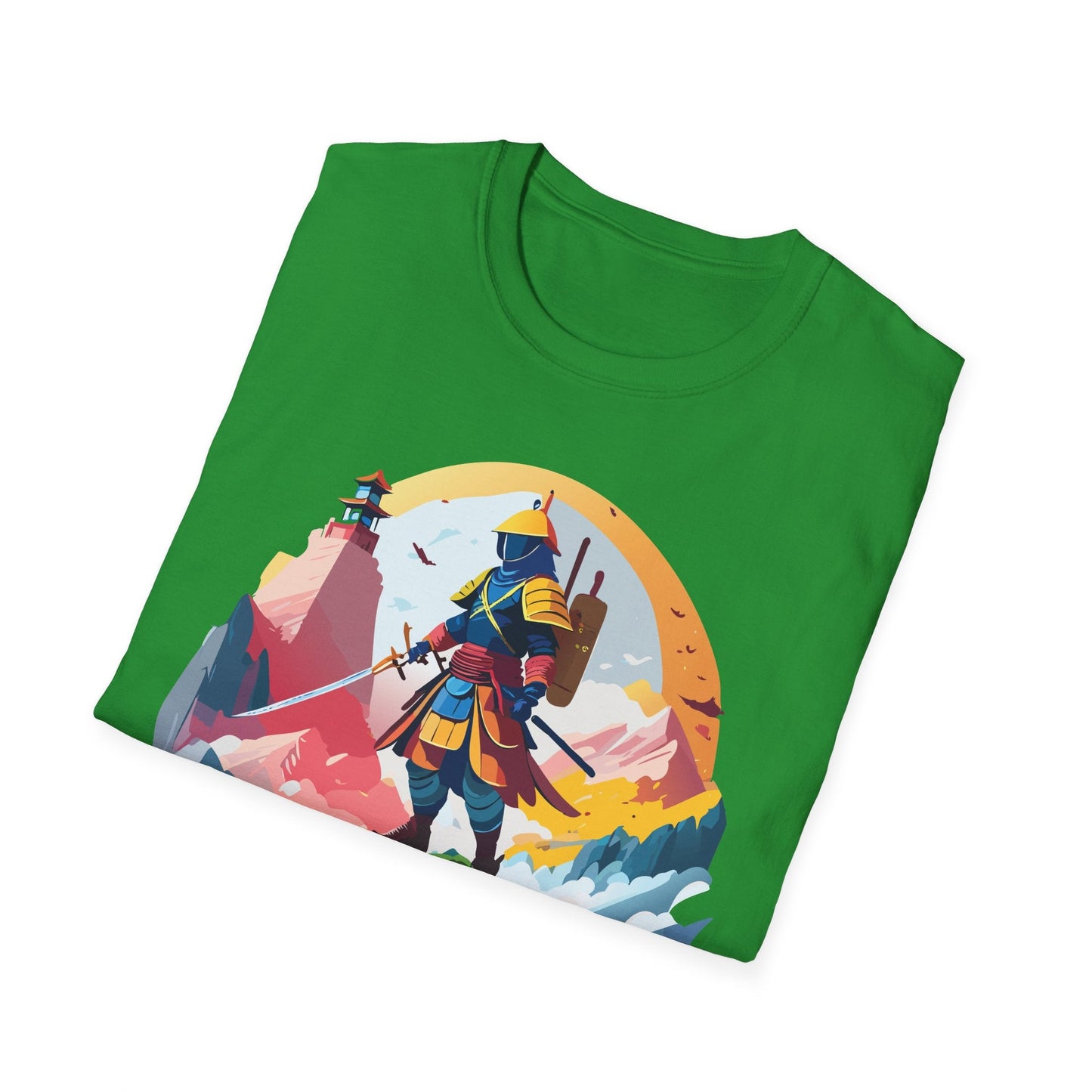 Samurai Unisex T Shirt Softstyle 64000 Short Sleeve Tee 100 Percent Cotton Breathable Comfort Fit