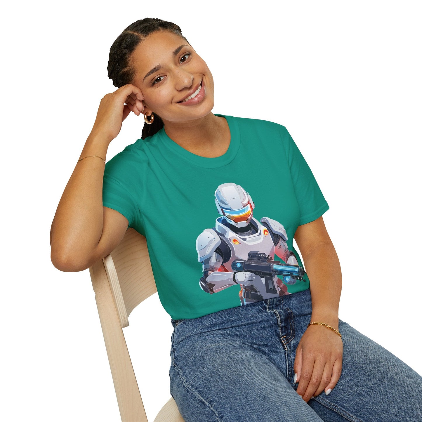 Robocop Themed Unisex Softstyle T Shirt With Robocop Art Design Cotton Tee Premium Comfort