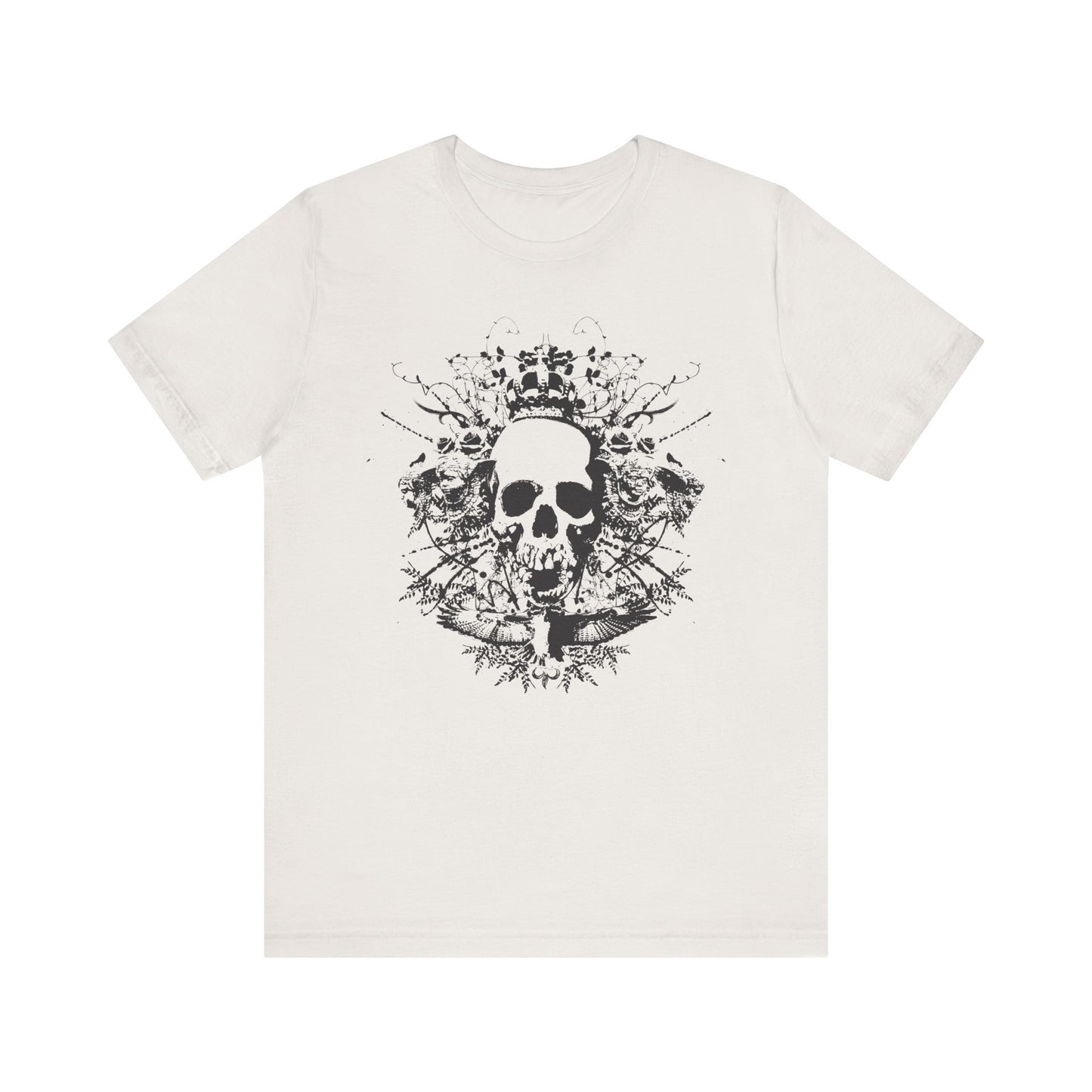 Dark Skull Graphic Design Tee, Skull Shirt, Vintage Tees, Art Design T-Shirt, Vintage Graphic Tee, Art Shirts with Skulls