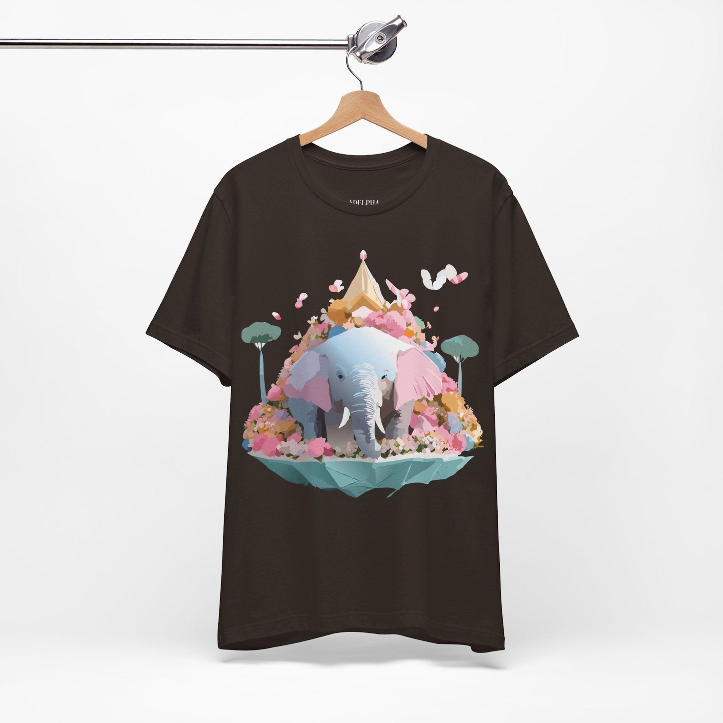 Elephant Graphic Tee Adelpha Unisex Short Sleeve Vintage Inspired Art Design Premium