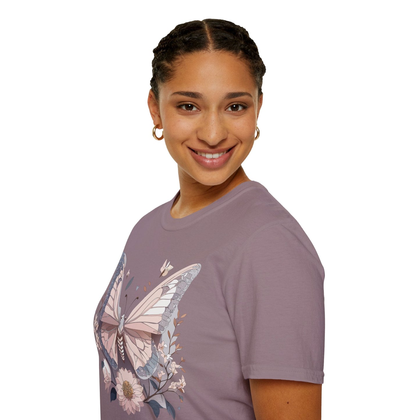 Butterfly Shirt Unisex Gildan Softstyle 64000 Monarch Butterfly Tee 100 Percent Ring Spun Cotton
