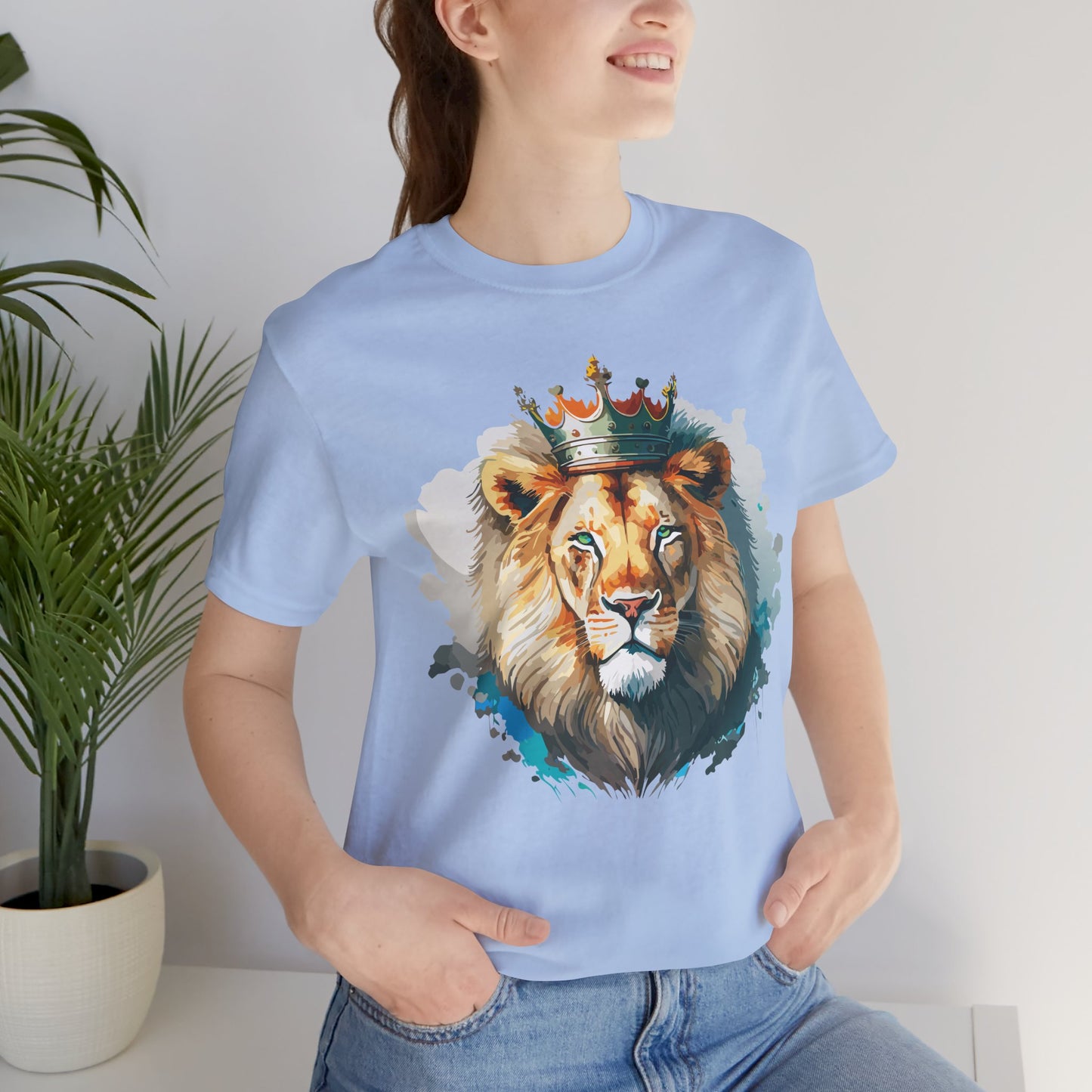 Lion Shirt, Animal Shirt, T-Shirt with Lion, Art Design Tee, Animal Tees, Safari T-Shirt, Crown Tee 13