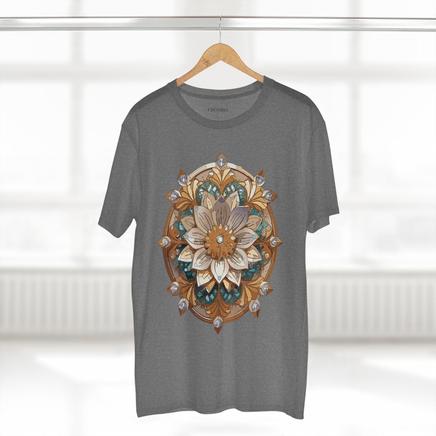 Floral Graphic T-Shirt Unisex 100 Cotton Art Design with Antique Flowers Tee 16
