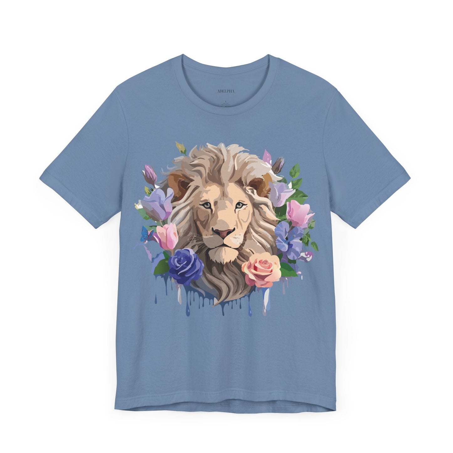 Lion Graphic Unisex 100 Cotton Vintage Animal Artwork Tee 4