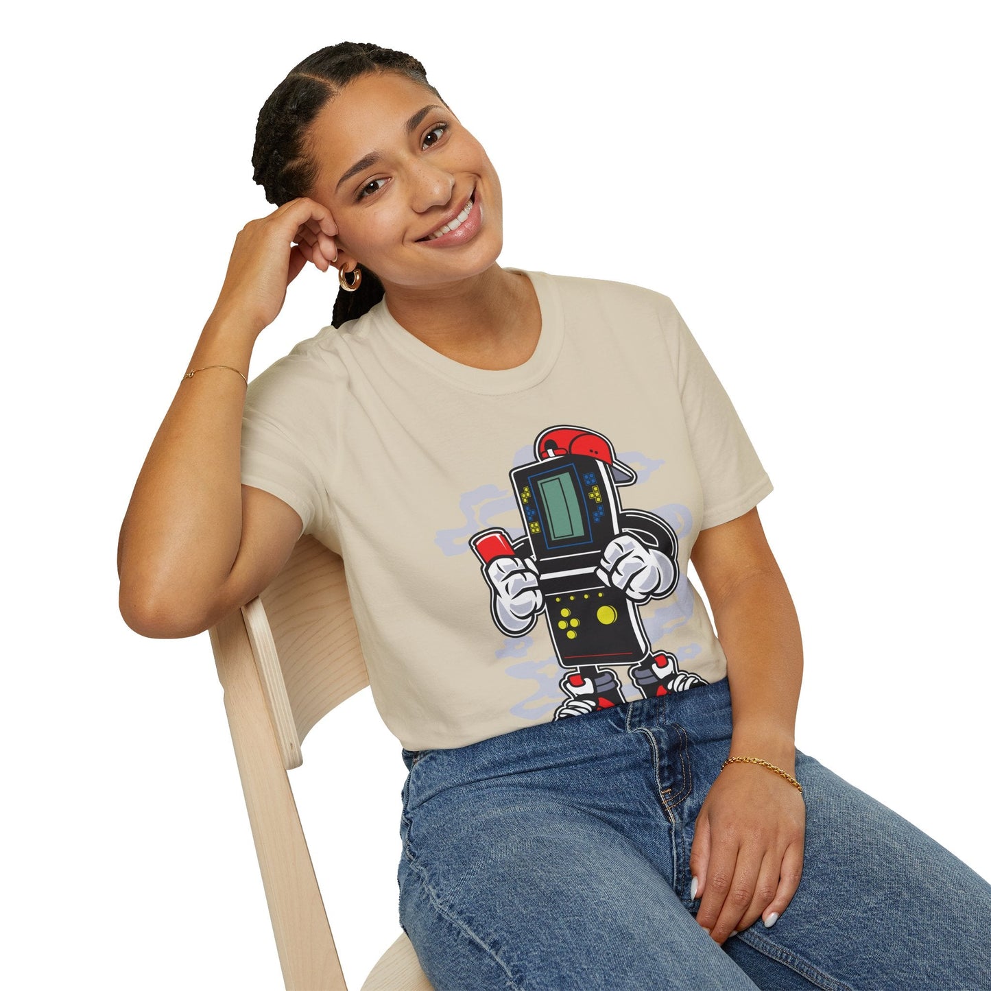 Cartoon T Shirt Animation Funny Unisex Softstyle 100 Percent Ring Spun Cotton Tee