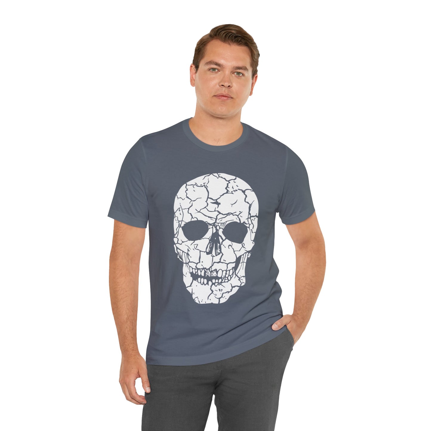 Unisex Cotton Tee Shirt with Skull