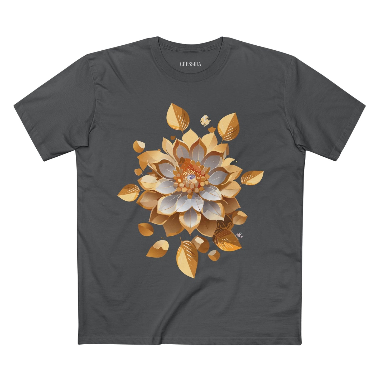 Floral Graphic T-Shirt Unisex 100 Cotton Art Design with Antique Flowers Tee 7
