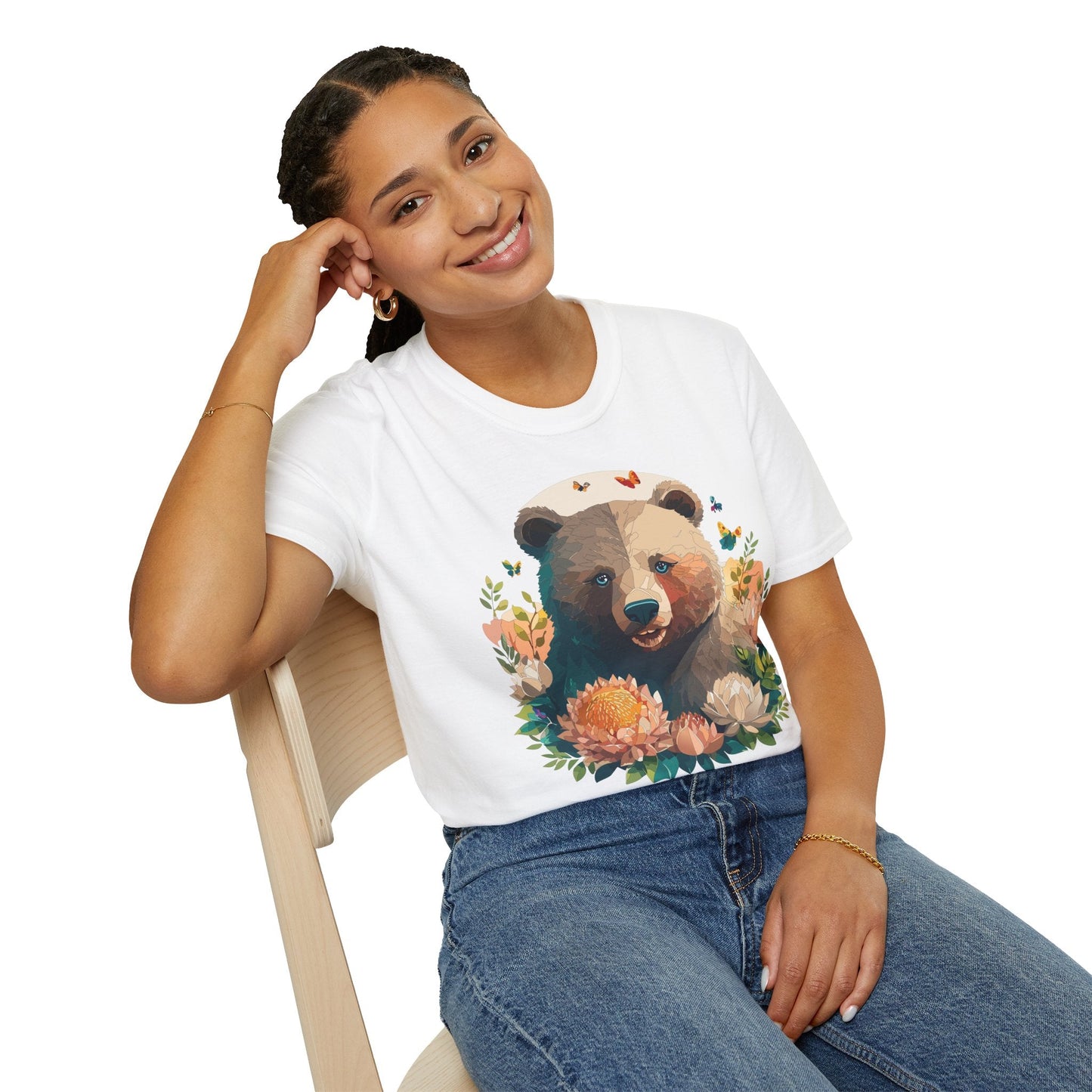 Bear T Shirt Unisex Teddy Bear Shirt Softstyle 100 Percent Ring Spun Cotton Tee Essentials