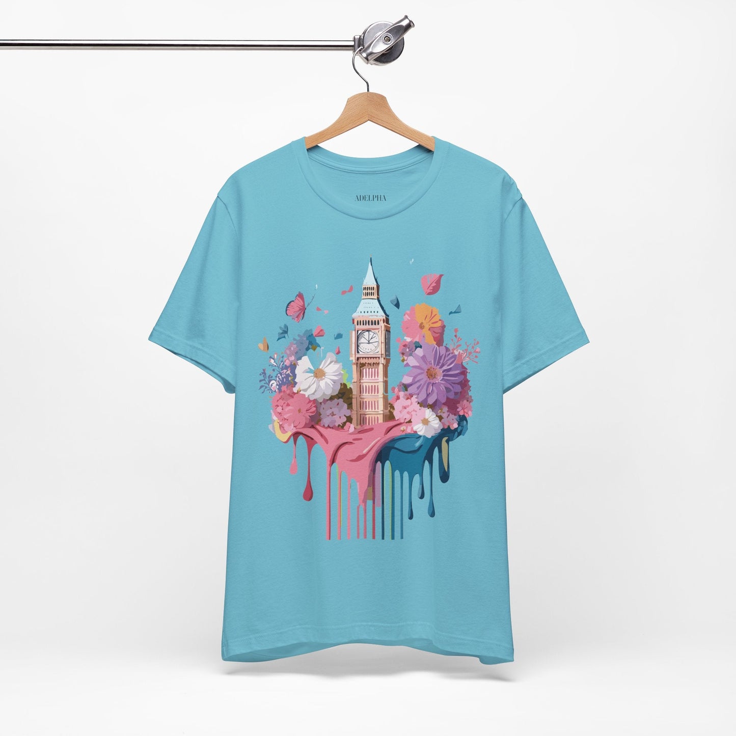 Adelpha London Tourist Unisex Graphic Tee Vintage Inspired Art Design Short Sleeve Shirt