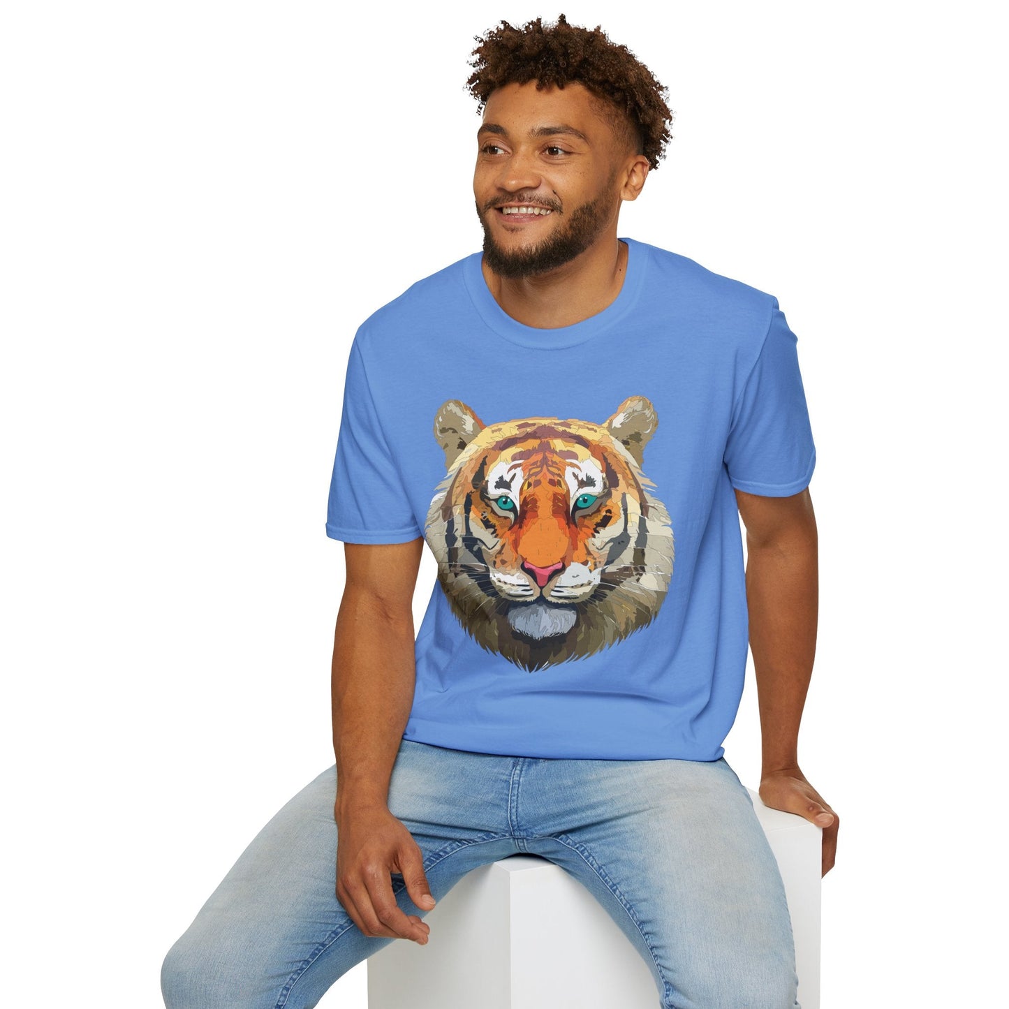 Tiger Shirt Unisex Animal Tee Gildan Softstyle 64000 Cotton Tee