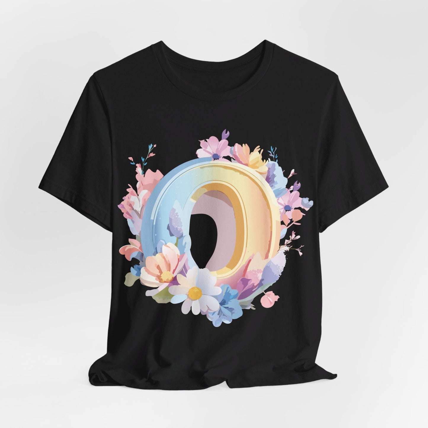 Letter O Shirt Unisex Graphic Tee Art Design Adelpha Vintage Inspired Short Sleeve Jersey