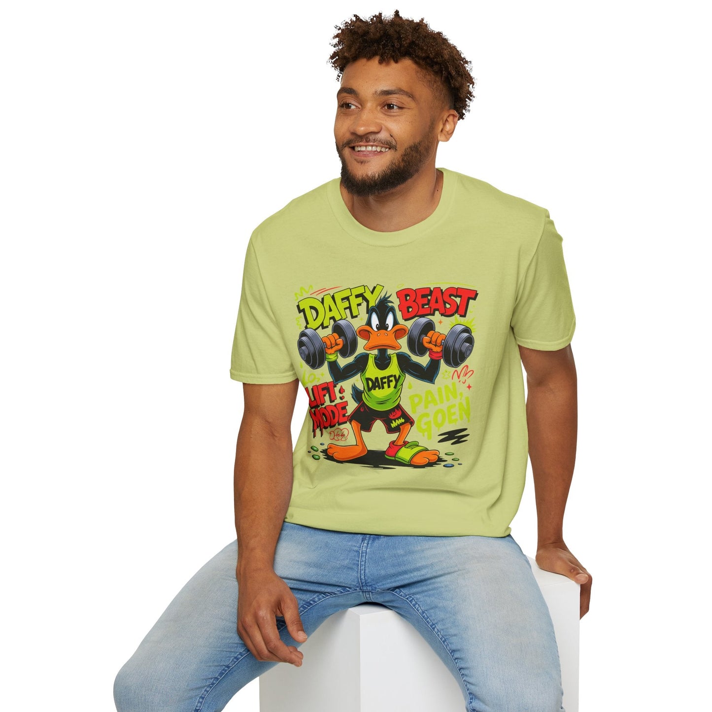 Cartoon T Shirt Funny Animals Print Unisex Animation Tee Gildan Softstyle 64000