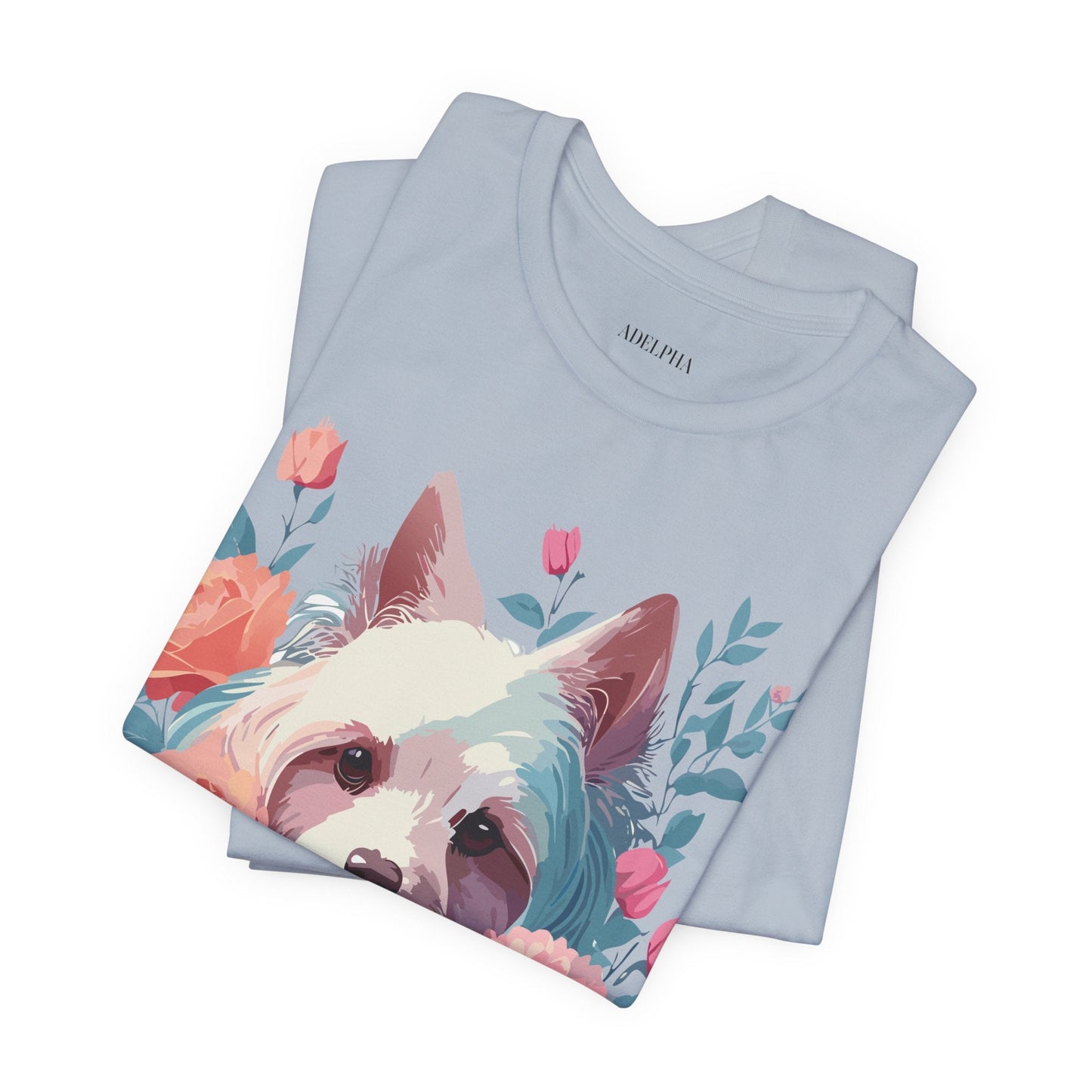 Adelpha Unisex Graphic Dog Shirt Short Sleeve Tee With Vintage Inspired Artwork Design