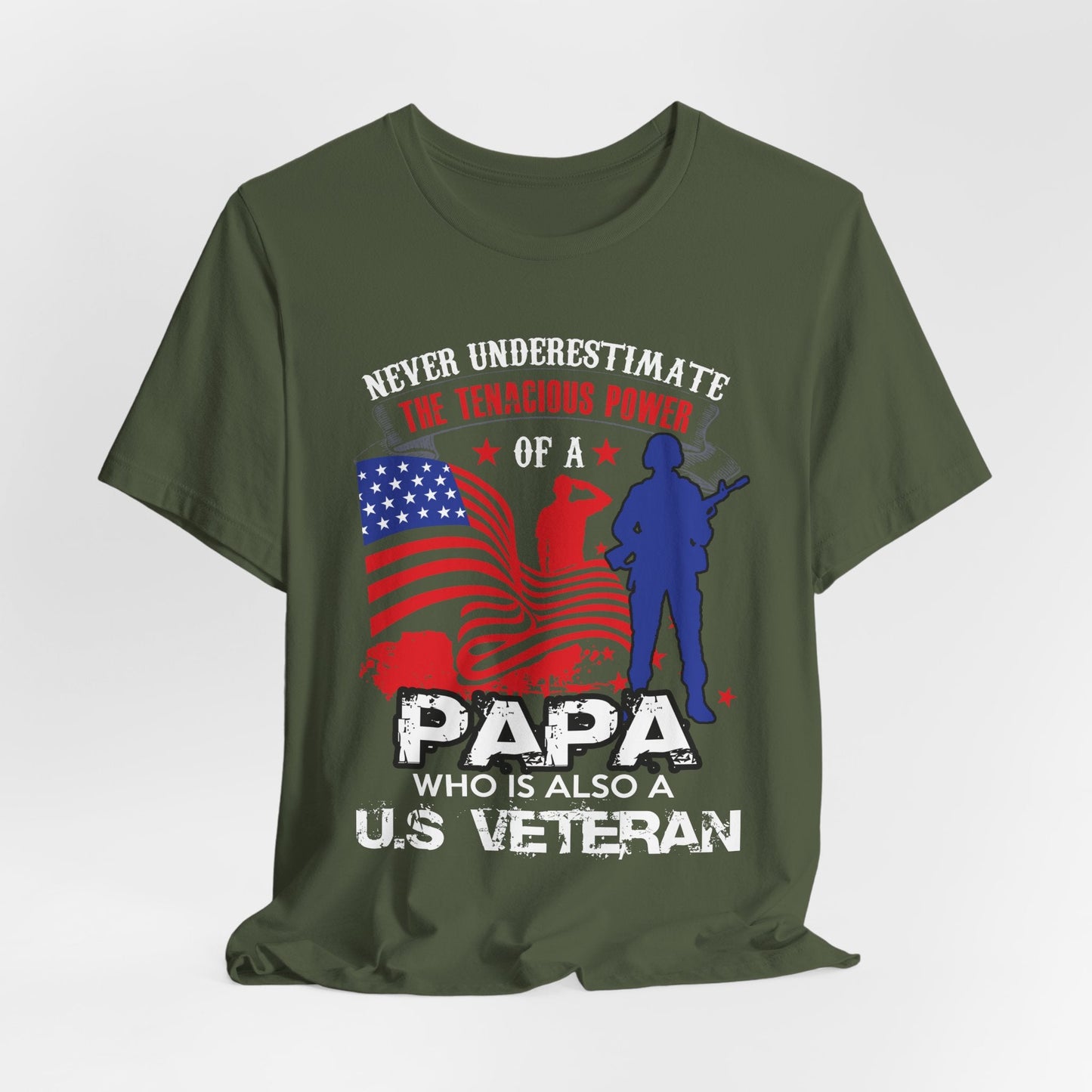 Army Veteran Patriotic Graphic Design Unisex Cotton T-Shirt v53