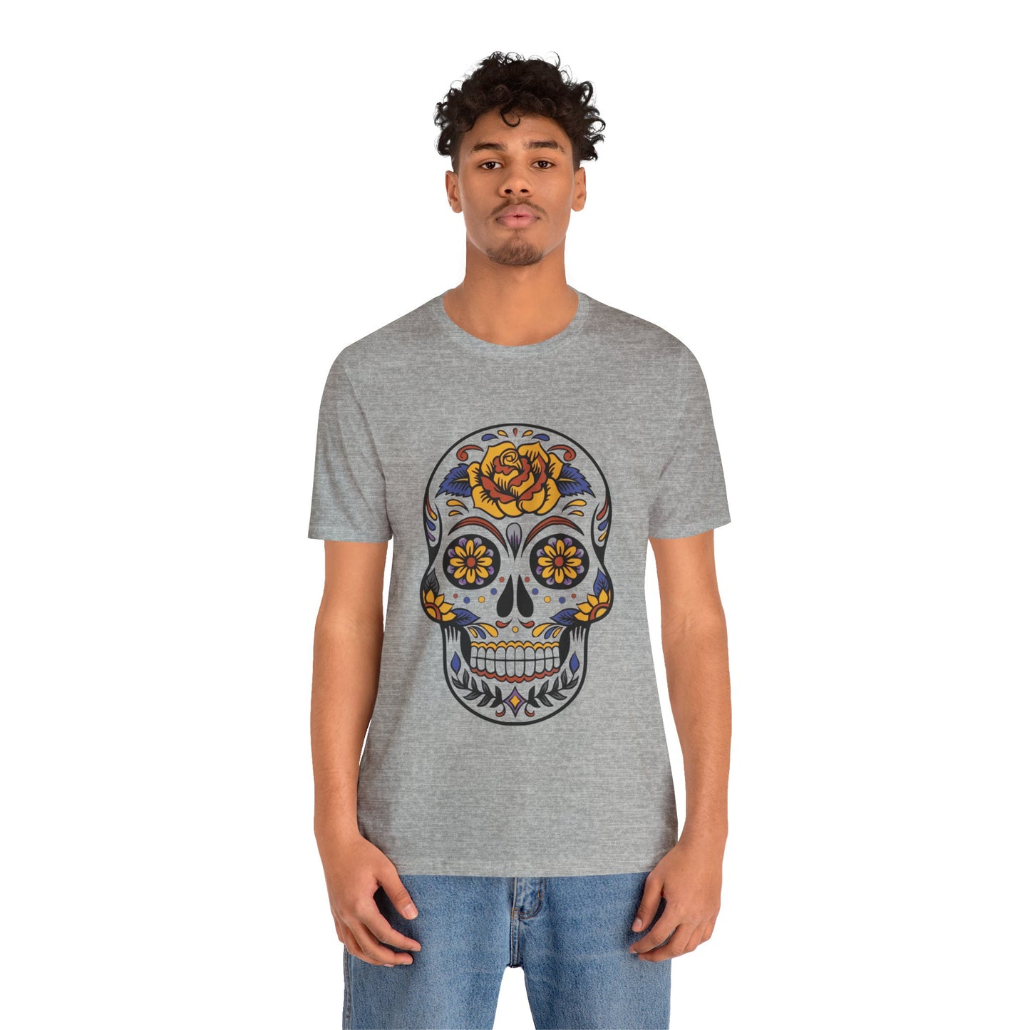 Unisex Cotton Tee Shirt with Skull