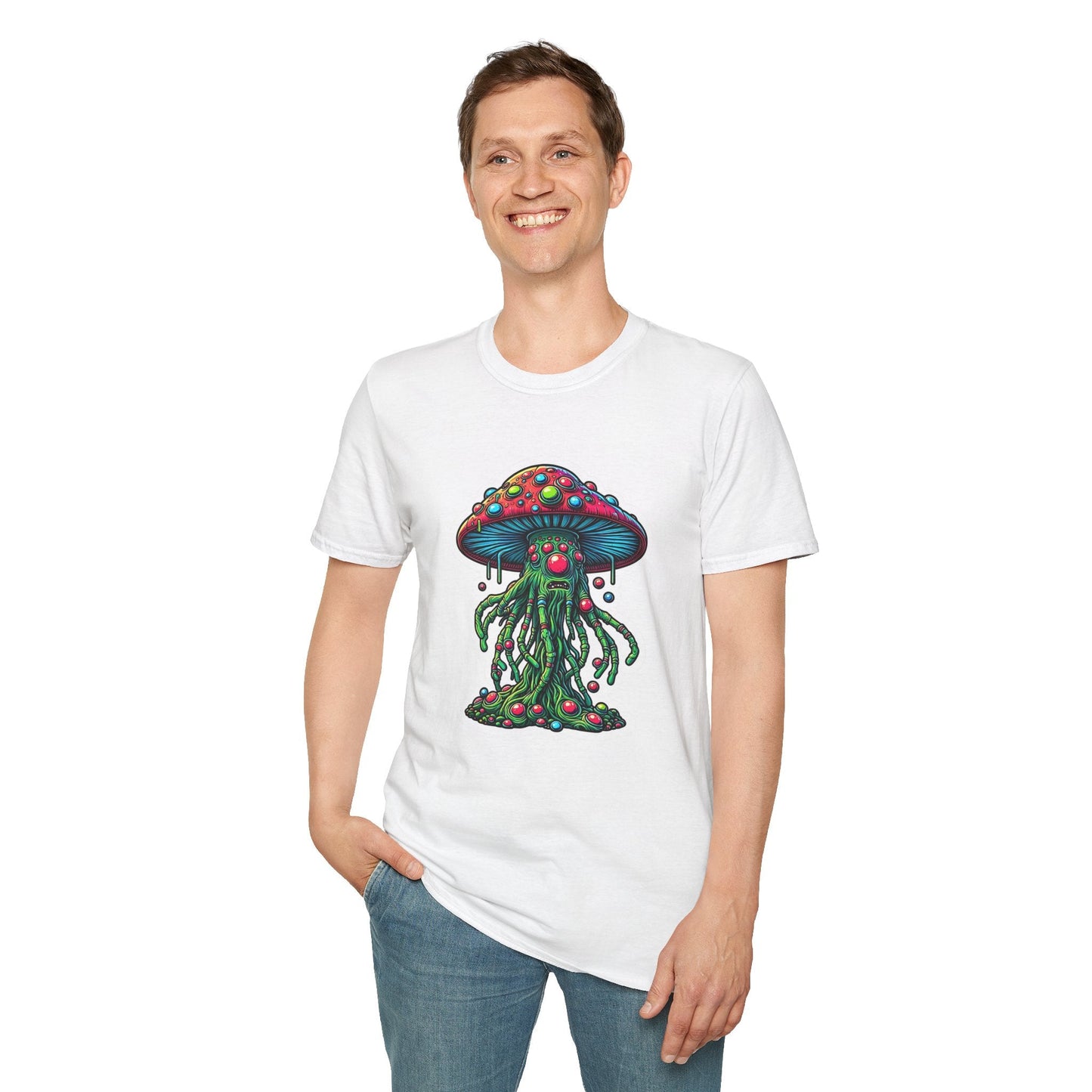Mashroom Tee Shirt Unisex Funny Mashroom Shirt With Fungus Art Design Gildan Softstyle 64000