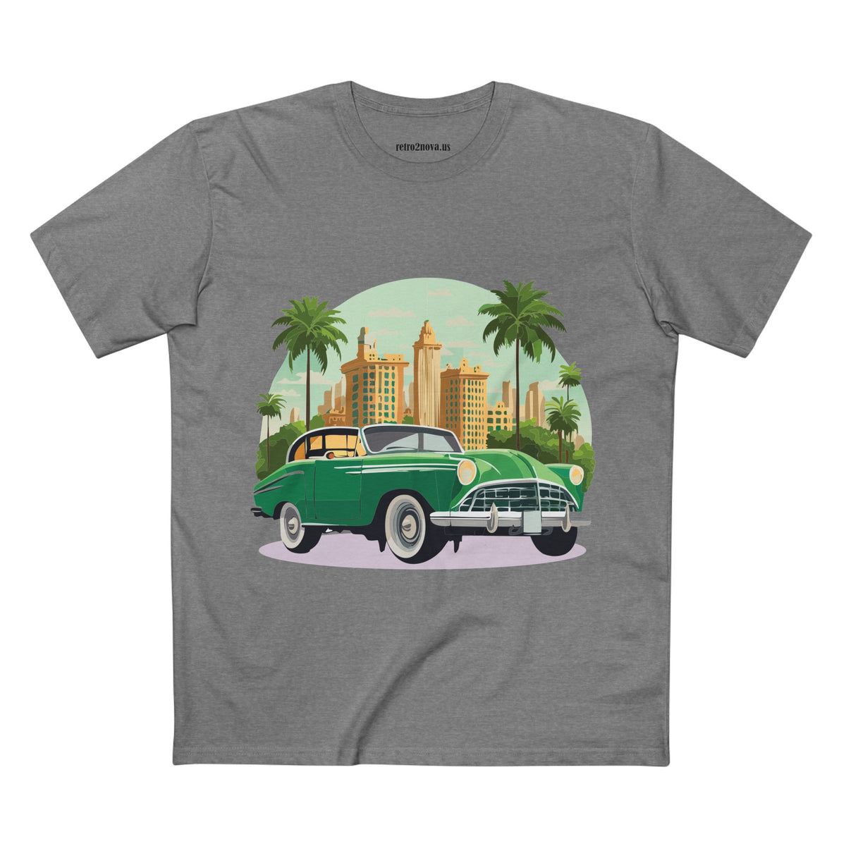 Retro Car Vintage Graphic Tee Staple Unisex 100 Cotton Tee Shirt - RC-18