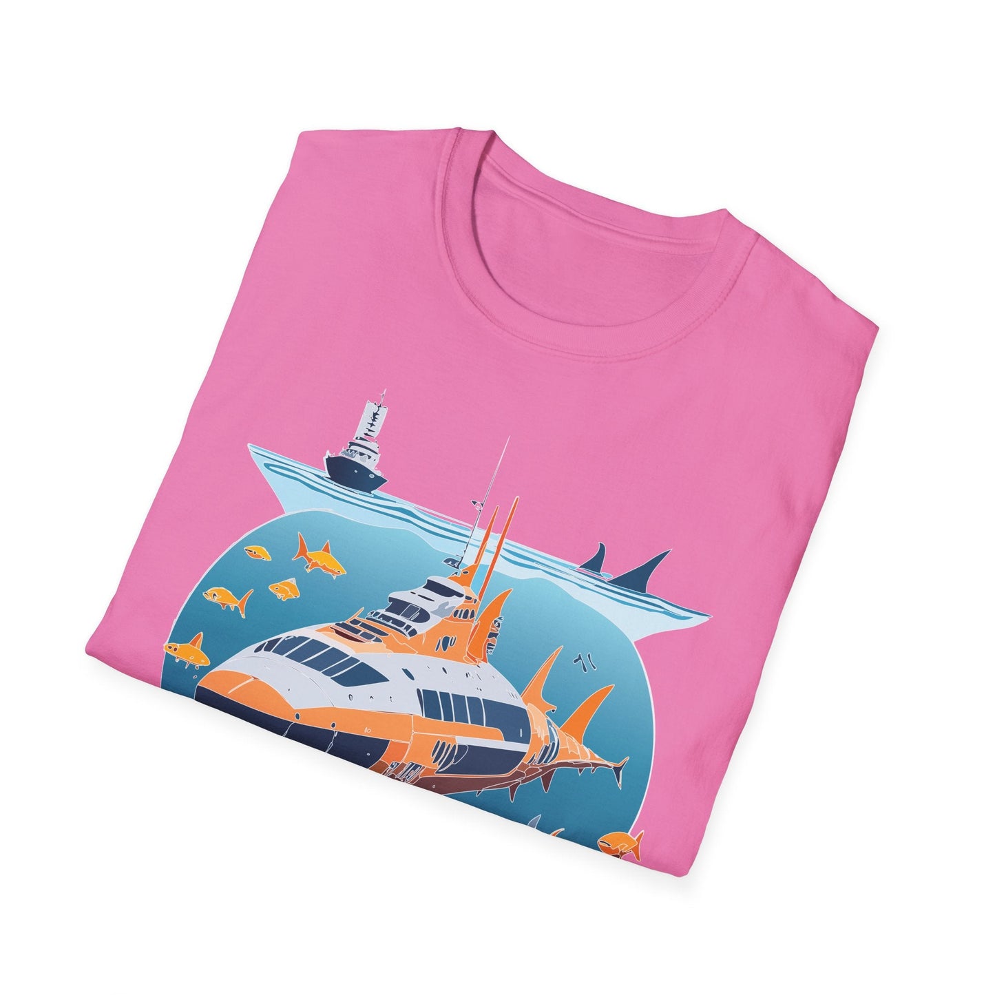 Ocean Tee Shirt Unisex Short Sleeve Gildan Softstyle 64000 Premium Comfort Ocean Artwork