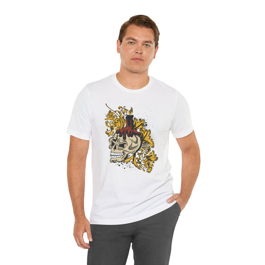 Rock Skull Graphic Design Tee, Skull Shirt, Vintage Tees, Art Design T-Shirt, Vintage Graphic Tee, Art Shirts with Skulls 3