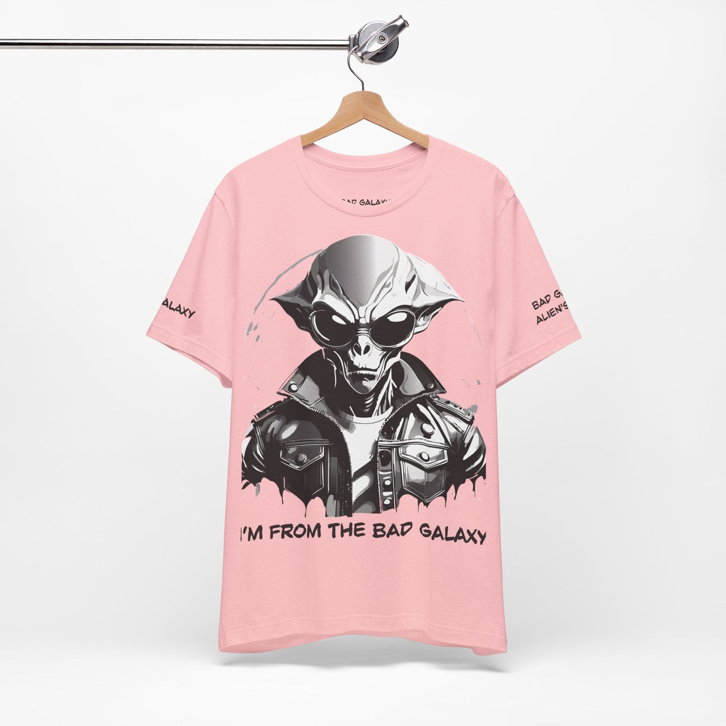 Tee Shirt With Alien From Bad Galaxy 100 Cotton Made In USA Eco Friendly Ink Graphic Edition