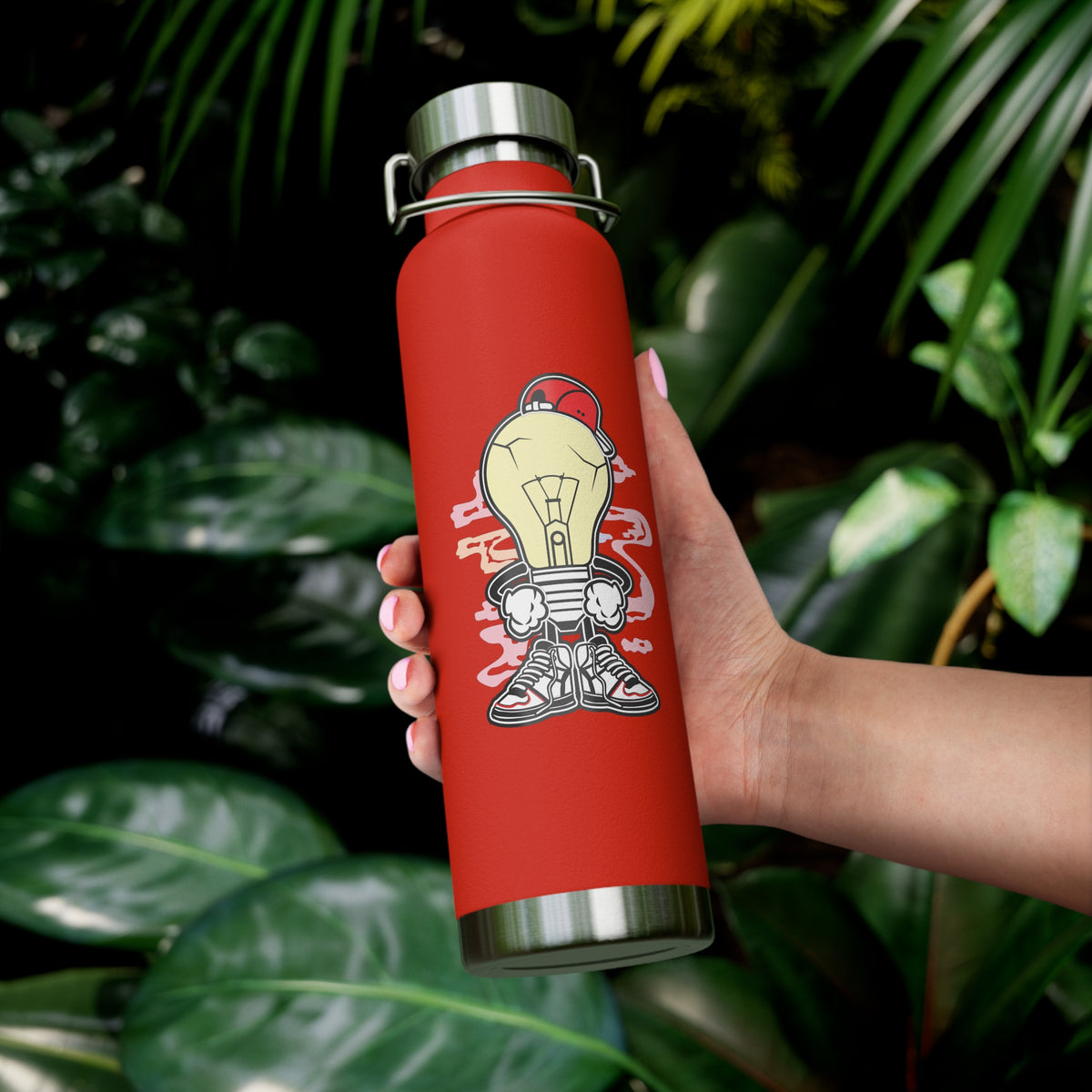 22oz Copper Insulated Water Bottle with Cartoon Design - CV97