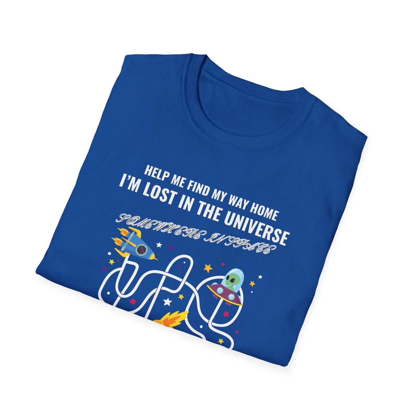 Lost in the Universe Maze TShirt Unisex Cotton Funny Space Puzzle Tee