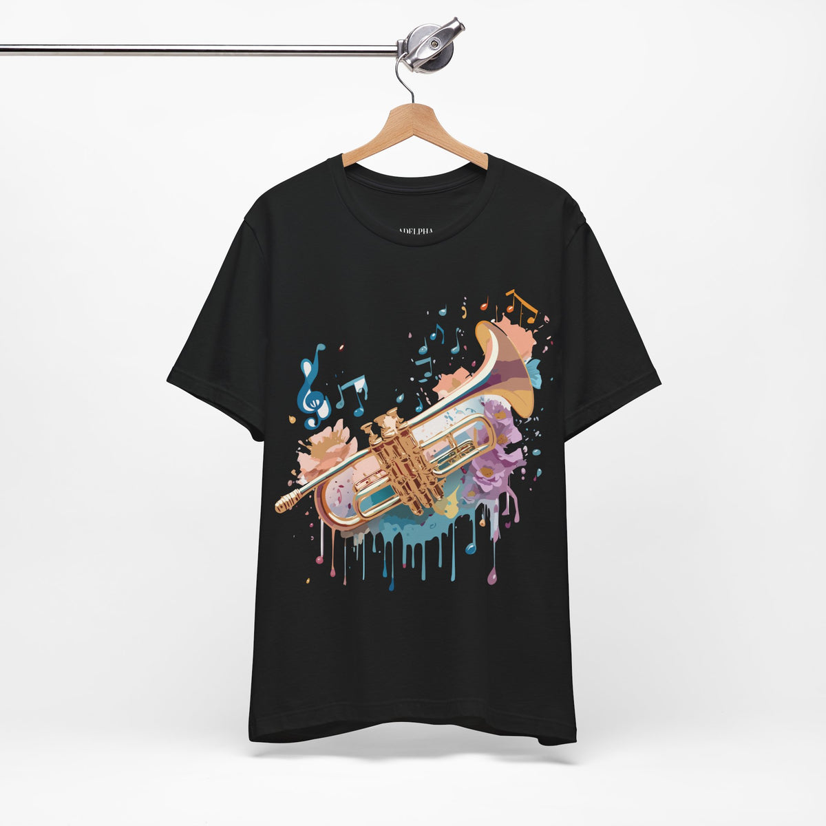 Music Graphic Unisex Cotton Bella+Canvas Tee with Art Design m124