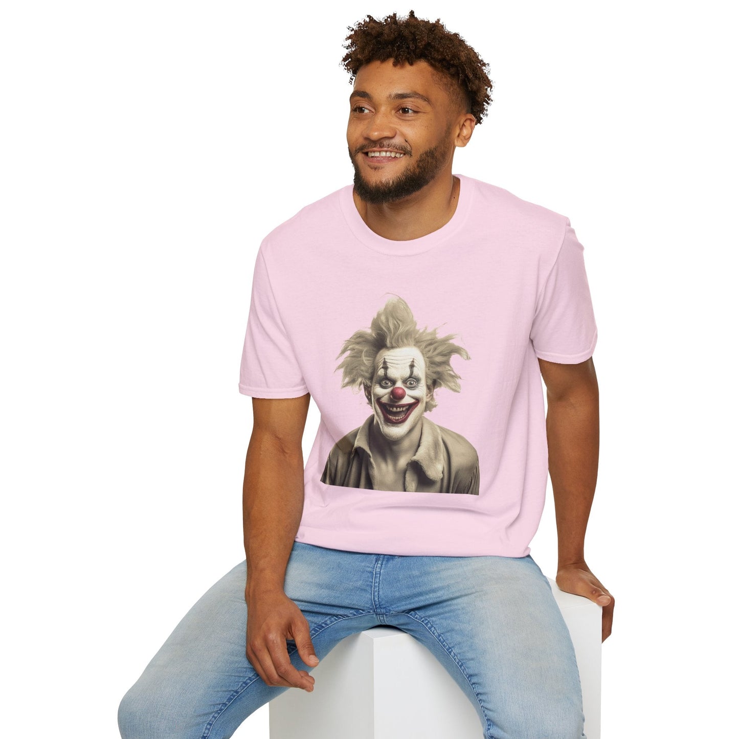 Clown Shirt Unisex T Shirt Funny Man Circus Shirt Scary Man Shirt Softstyle Gildan 64000