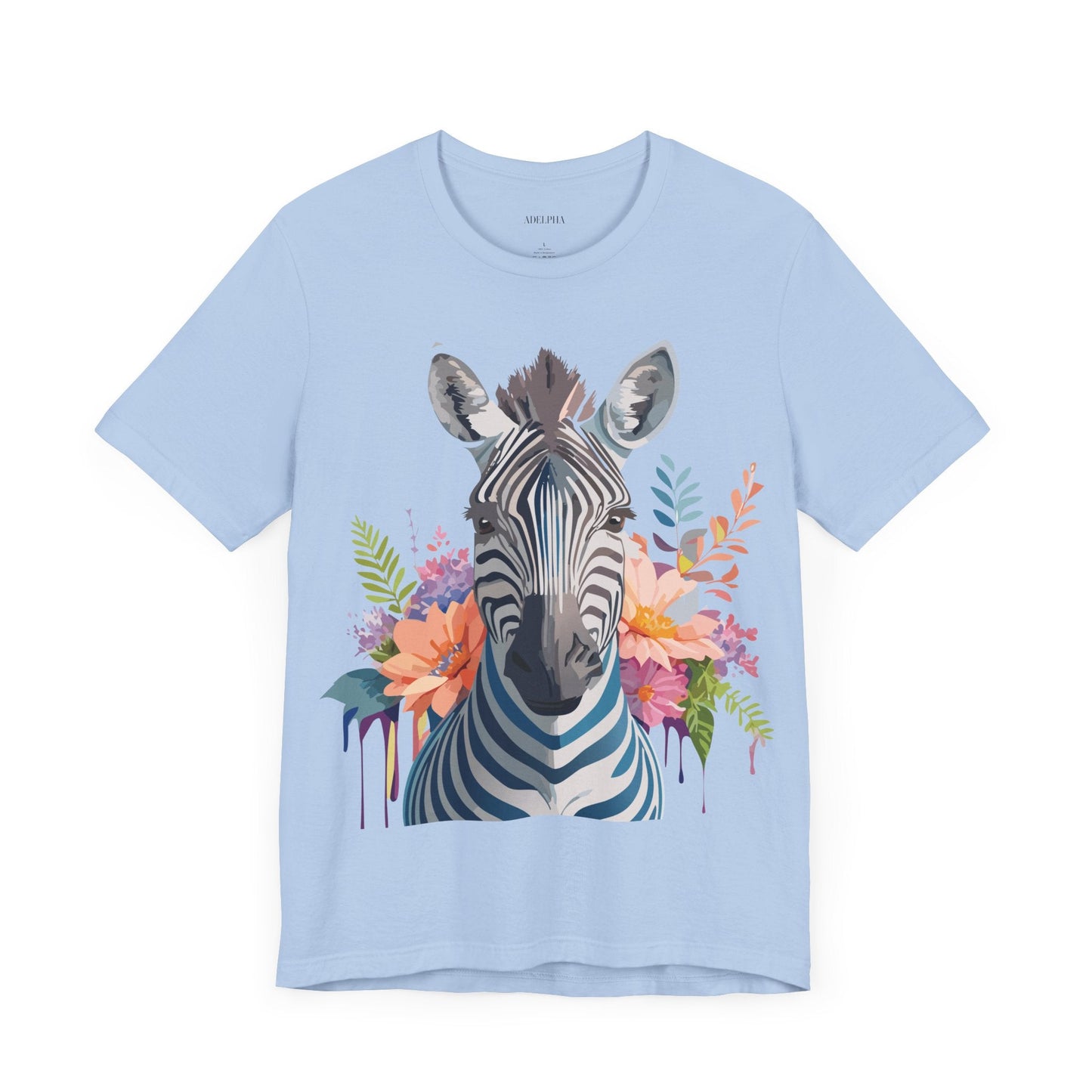 Zebra Graphic Unisex 100 Cotton Vintage Animal Art T-Shirt 1