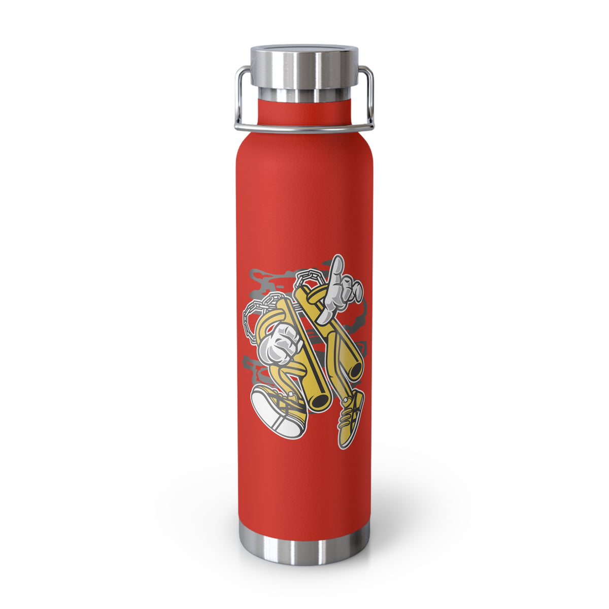22oz Copper Insulated Water Bottle with Cartoon Design - CV19