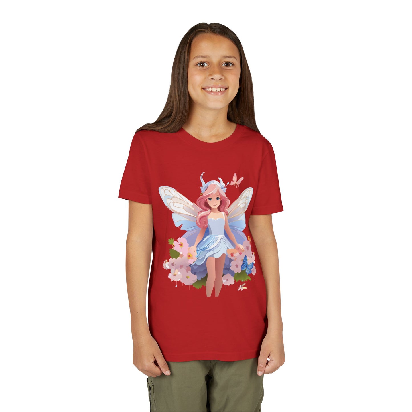 Enchanting Fairy Floral Youth Short Sleeve Tee - Perfect for Spring Celebrations (9-14)