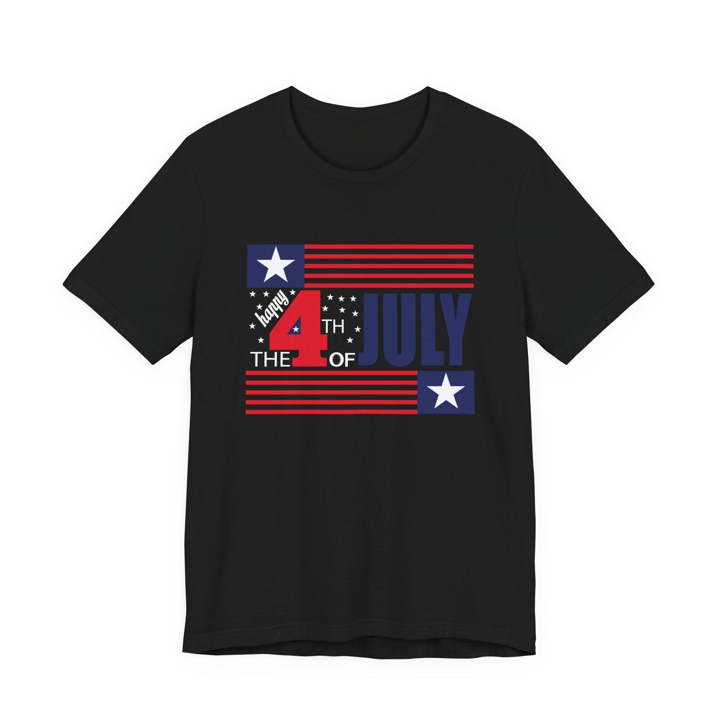 4th of July Flag Independence Day Graphic Unisex Cotton T-Shirt 014