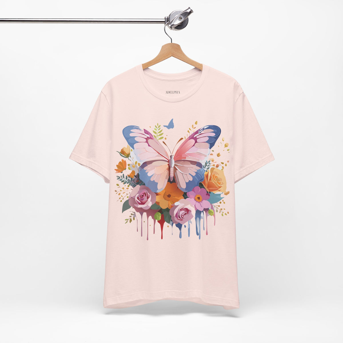 Butterfly Graphic Unisex Cotton Bella+Canvas Tee with Art Design n27