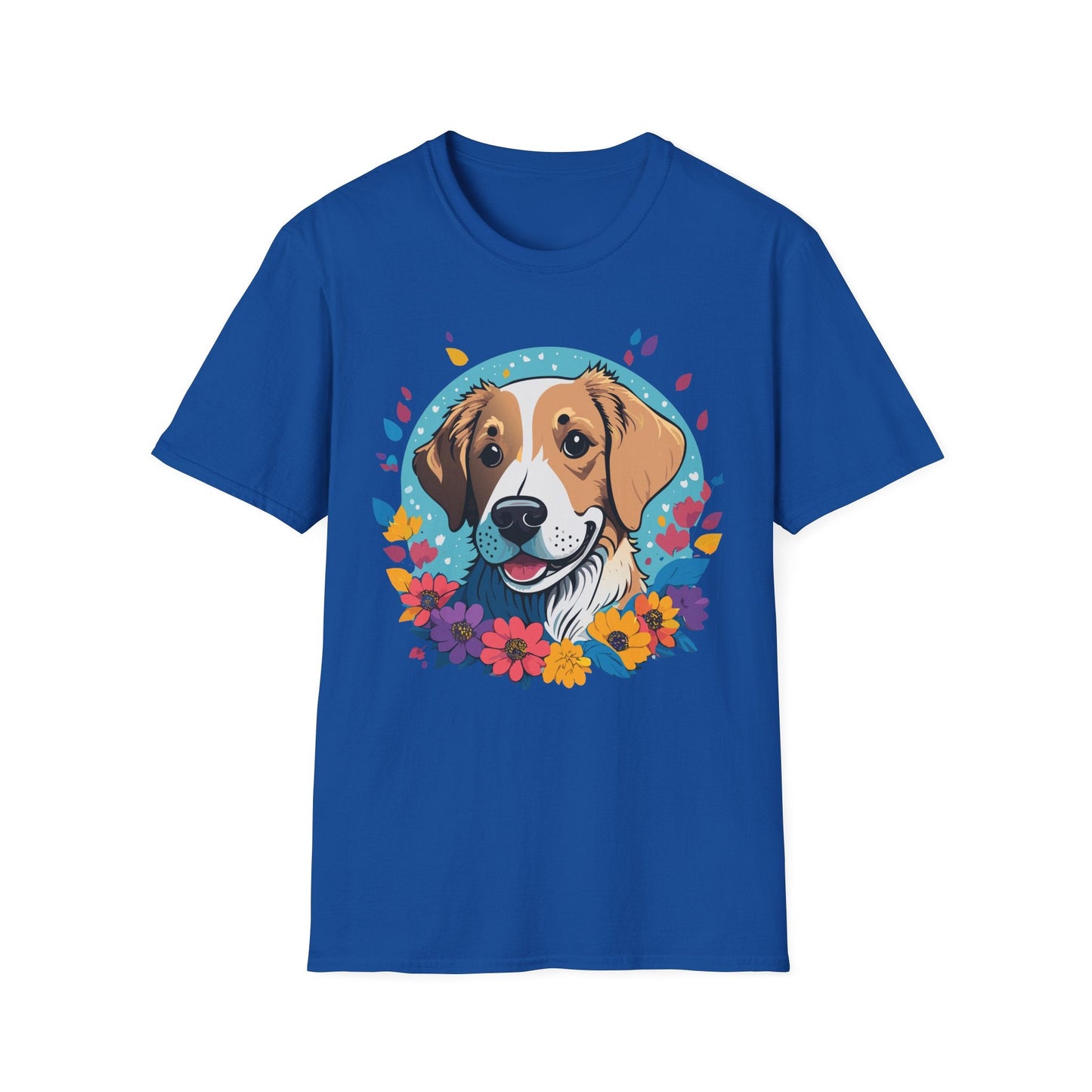 Unisex Dog Shirt Animal Print Tee Gildan Softstyle 64000 Cotton