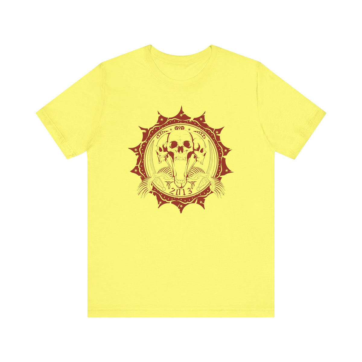 Skull Meddalion Mandala Tee Boho Skulleton Graphic Unisex Cotton Shirt Art-51