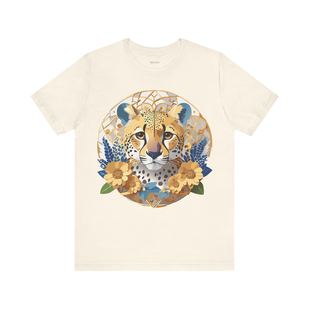 Medallion Graphic Unisex Cotton Bella+Canvas Tee with Art Design d58