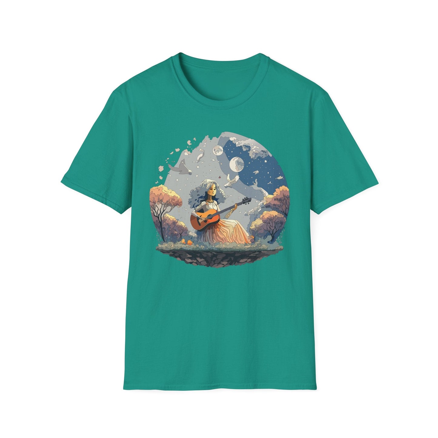 Womens Graphic T Shirt Art Design Tee Unisex Softstyle Cotton Shirt Everyday Comfort Durable Wear