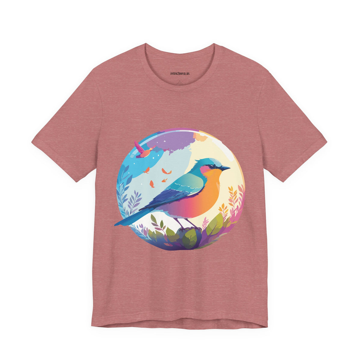 Bird Graphic Unisex Cotton Bella+Canvas Tee with Animal Design ab2
