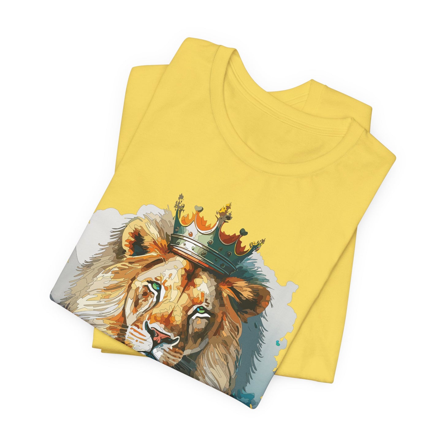 Unisex King Lion Tee, Animal Shirt, Tee Shirt with Lion, Crown T-Shirt, Animal King Tees, Crown Shirt, Safari T-Shirt 3