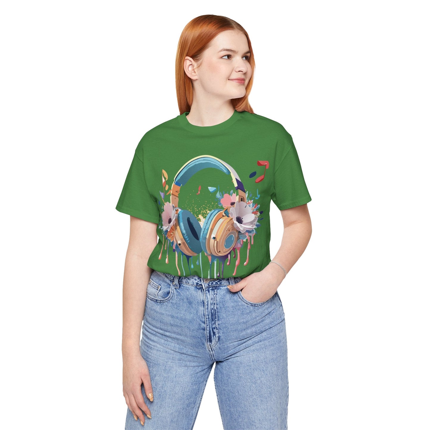 Music Graphic Unisex 100 Cotton Vintage Art with Musical Elements Tee 102