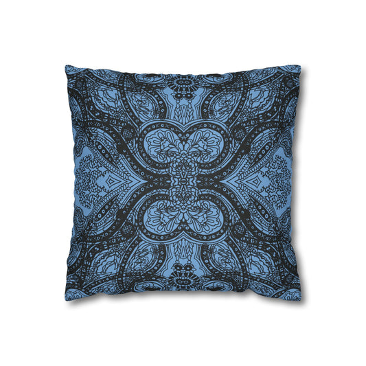 Funda de almohada de gamuza sintética con adorno