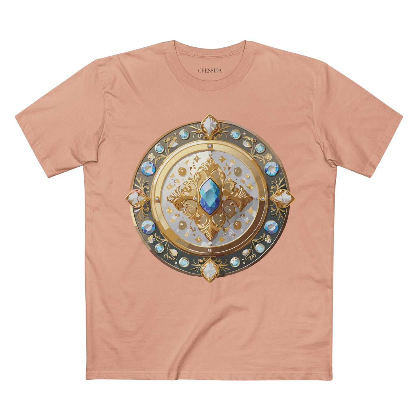 Medallion Graphic T-Shirt Unisex 100 Cotton With Gold Art Design Medal Tee 18