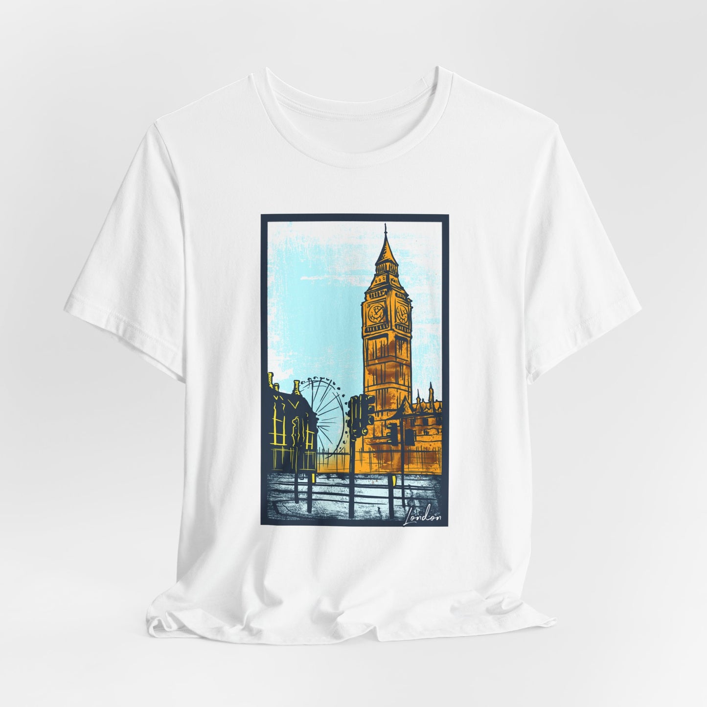 Retro Poster London Graphic Design Tee, London Shirt, Vintage Tees, Art Design T-Shirt, Graphic Tee, Retro Art Shirts